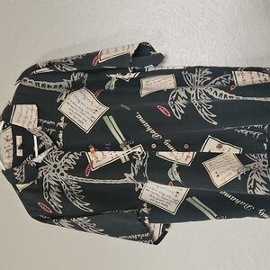 Tommy Bahama Brushed Silk Hawaiian Button Up Shirt